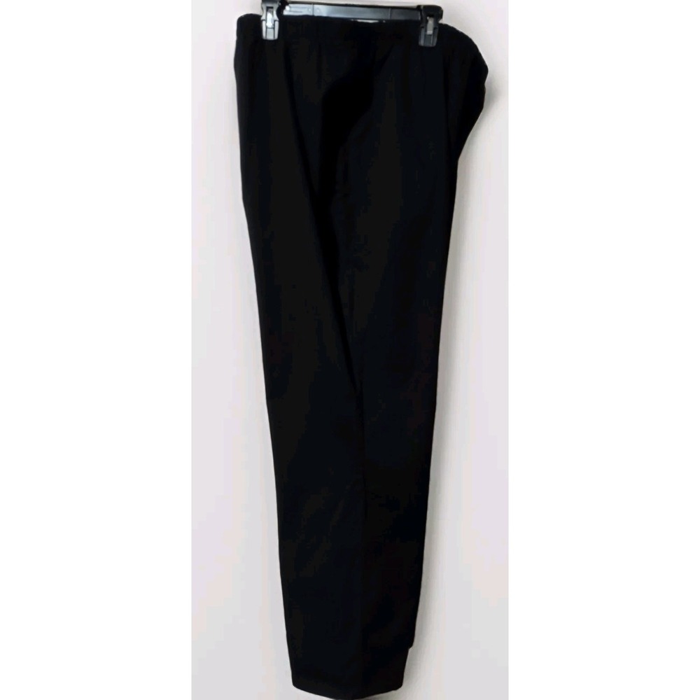 Pants Denim 24/7 Black 32W Womens Relaxed Fit Elastic Waist Plus Size Norm Core - Picture 3 of 9